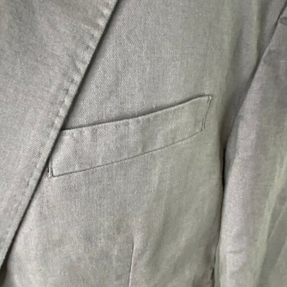 J.Crew Mens $228 Slim Fit Suit Jacket Stretch Hemp-Cotton Grey Size L BC612 - Picture 3 of 12
